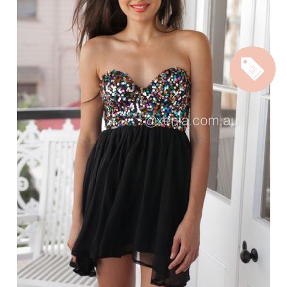 Xenia Boutique Dresses & Skirts - Black, sequence dress. AUS 6, US 0.